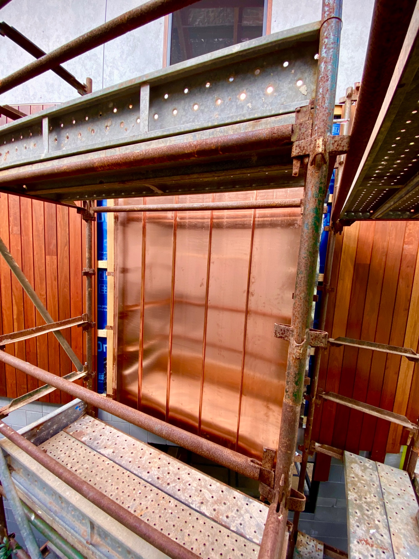 Standing Seam Copper Facade — Copper cladding in In progress